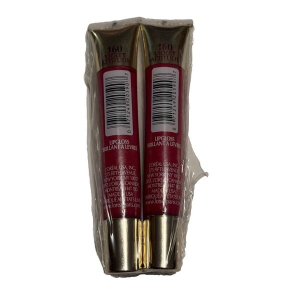 L'Oreal of Paris Colour Riche Le Gloss Lot of 2 New 160 Violet Attitude - Picture 5 of 6